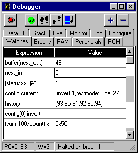Debugger Watch Window Debugger Watch Window