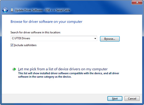 Windows 7 - Driver Search Location