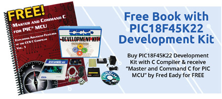 Free Book with PIC18F45K22 Development Kit