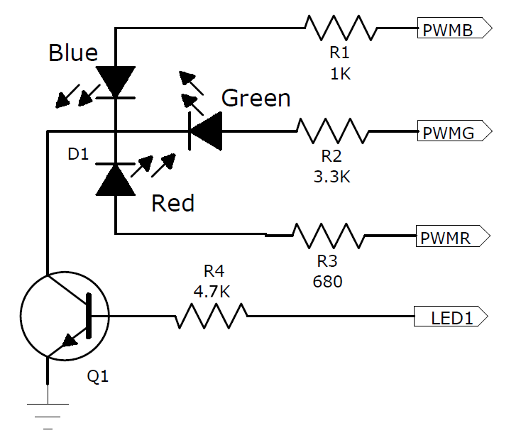 RGB LED schematic RGB LED schematic