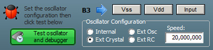 CCSLOAD Diagnostics Oscillator