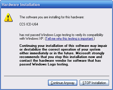 Windows XP - Security Warning